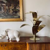 Lampe de sol table en laiton de palmier Bottega Gadda Italie, 1960