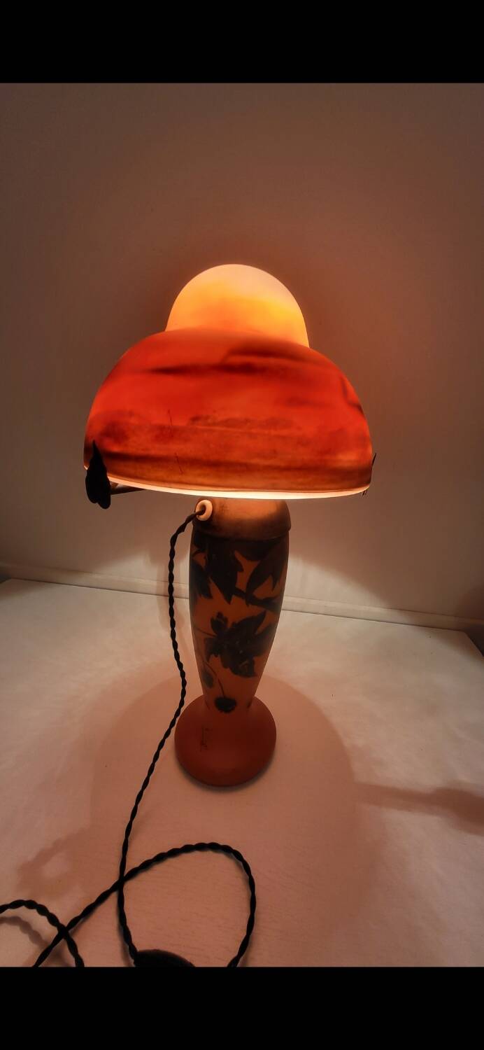 Lampe en verre- art nouveau