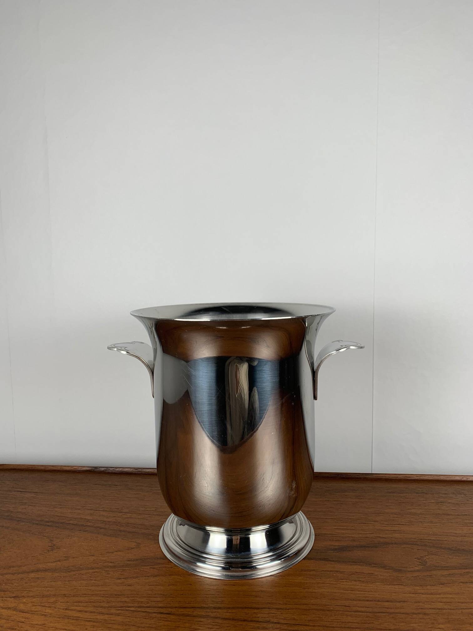 Vintage stainless steel champagne bucket, 1970