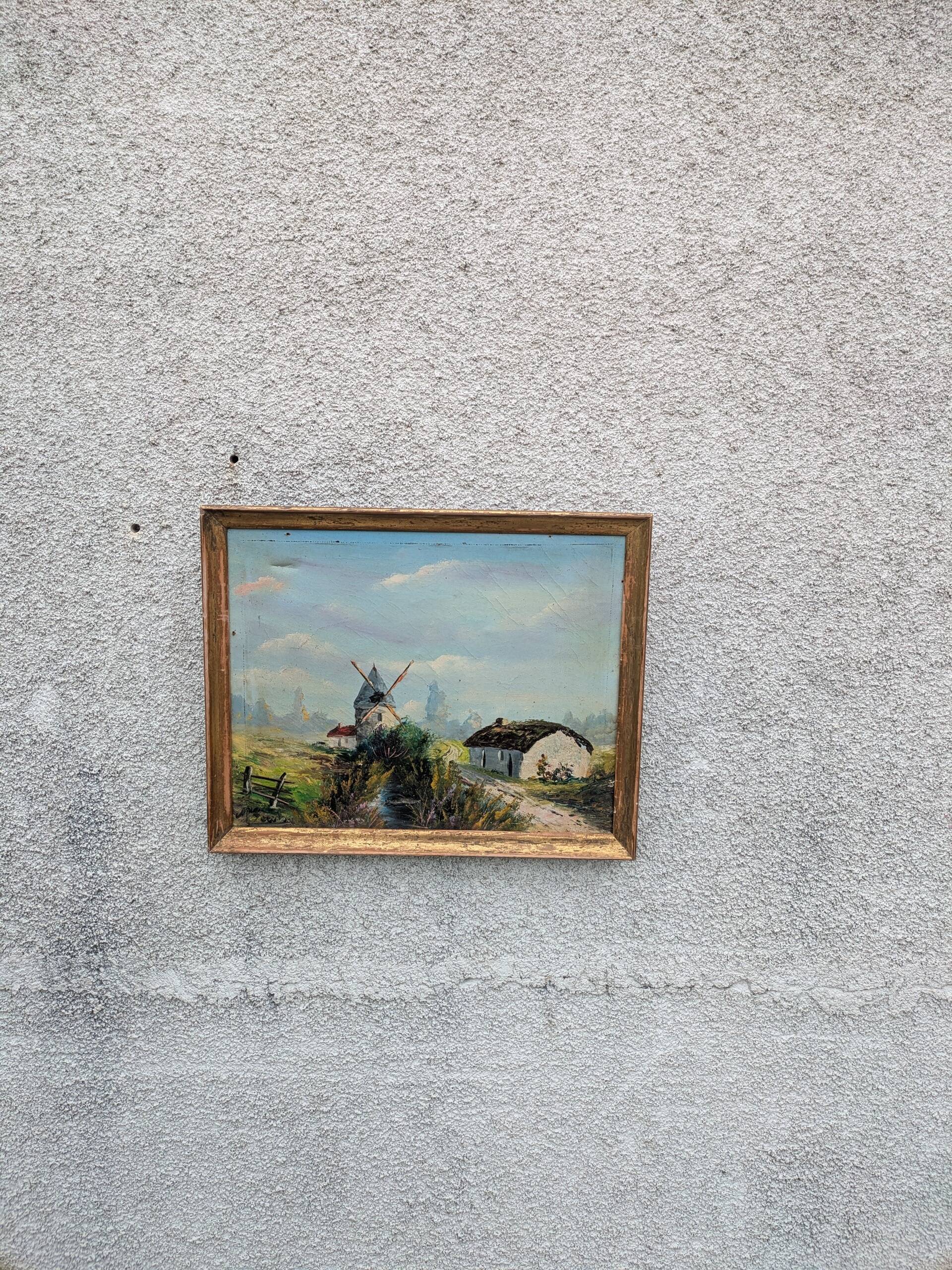 Oil on canvas, old painting