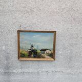 Oil on canvas, old painting