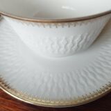 Set de 6 tasses à thé blanches et or