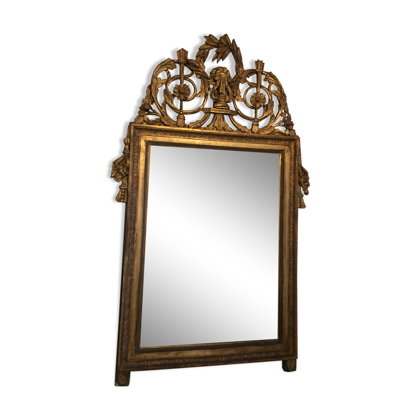 Miroir en bois doré d’époque - 132x70cm