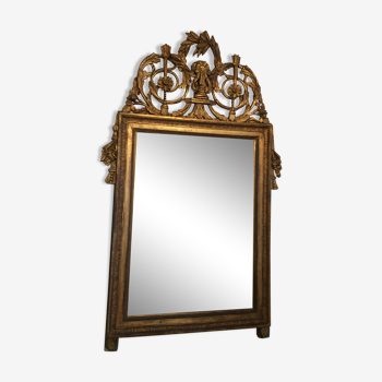 Period gilded wooden mirror - 132x70cm