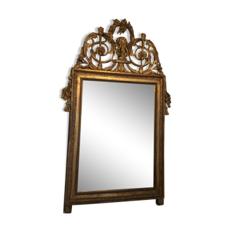 Period gilded wooden mirror - 132x70cm