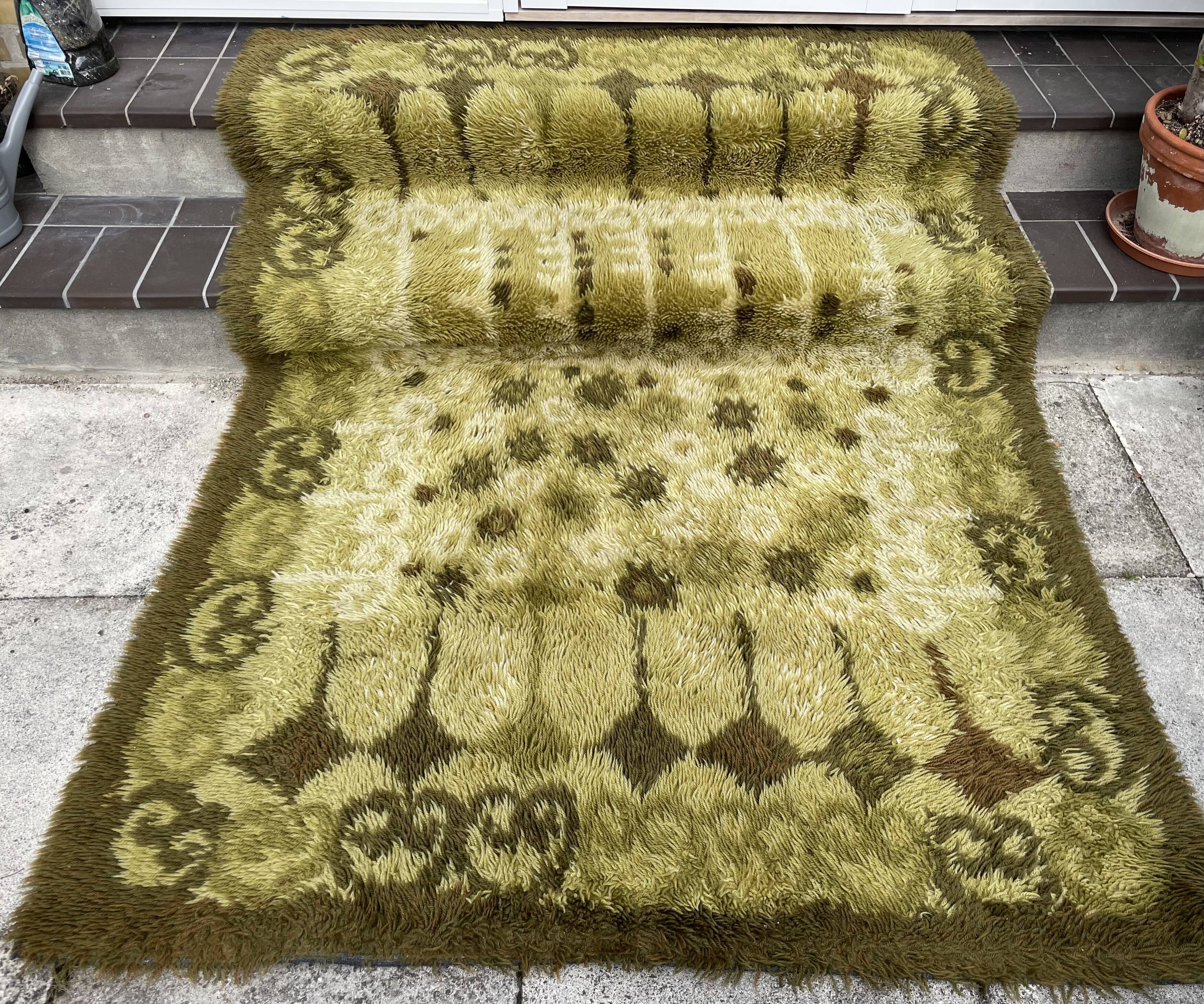 Scandinavian 1960’s Rya Rug 204x138cm