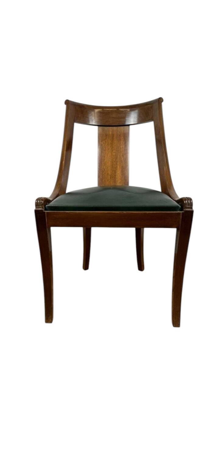 mahogany veneer gondola chair