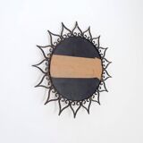 Vintage Black metal sun mirror