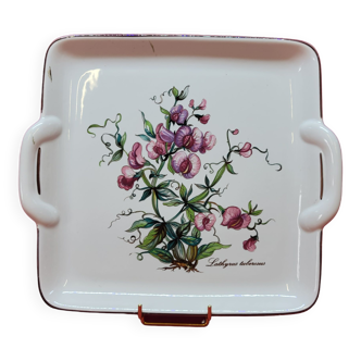 Square dish Villeroy & Boch Botanica Vitro Porcelain Lathyrus tuberosus Pink