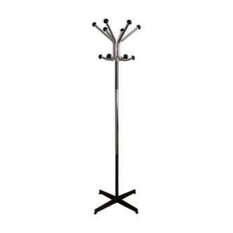 Porte-manteaux perroquet chrome et gris