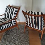 Pair of Scandinavian armchairs 50-60s