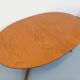 Vintage oval dining table Baumann from the 60s and 70s in teak with extension.