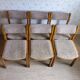 Set of 6 vintage solid elm chairs.