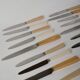 set of 6 beige bakelite knives 1960