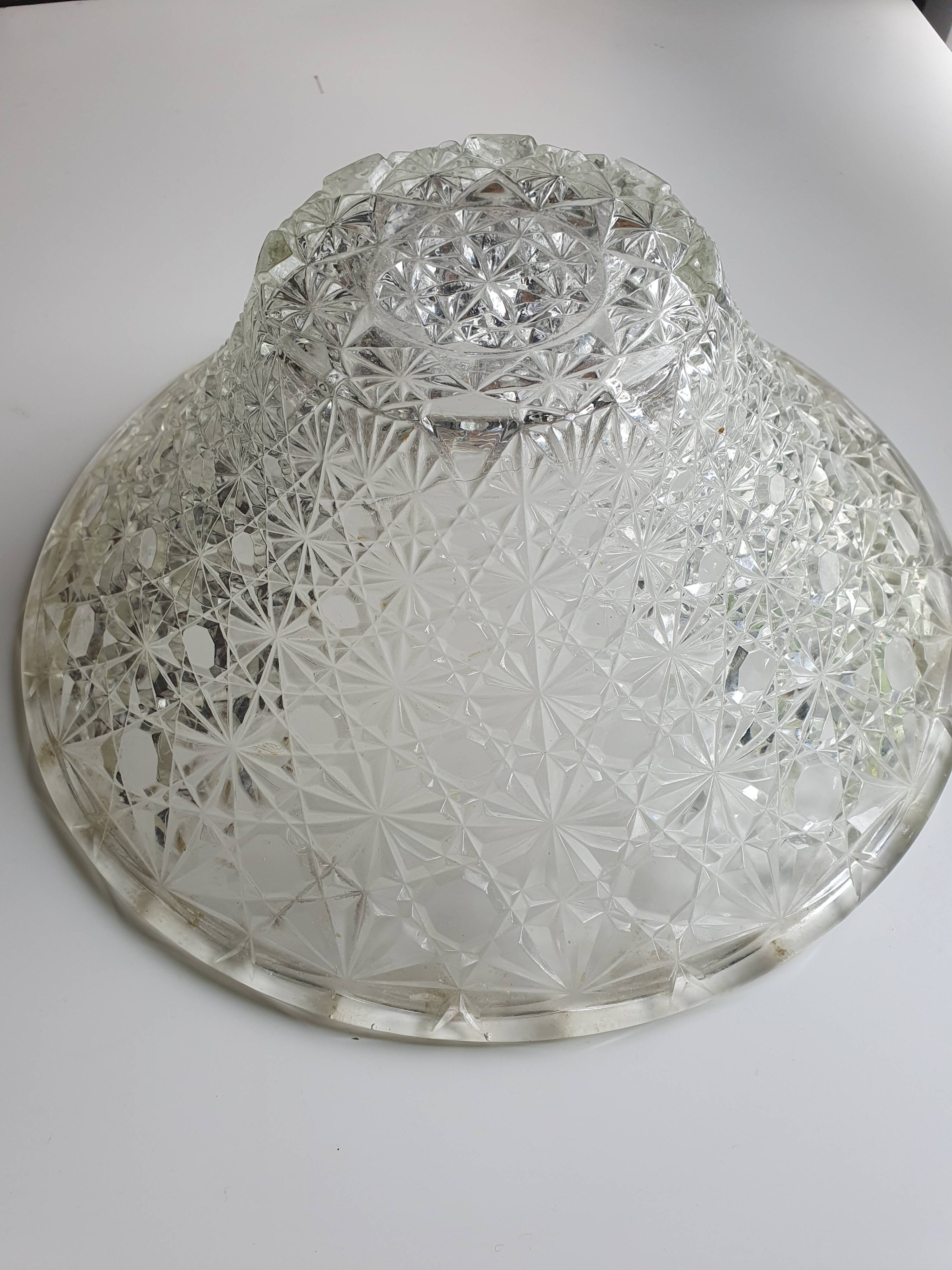 Cut glass salad bowl