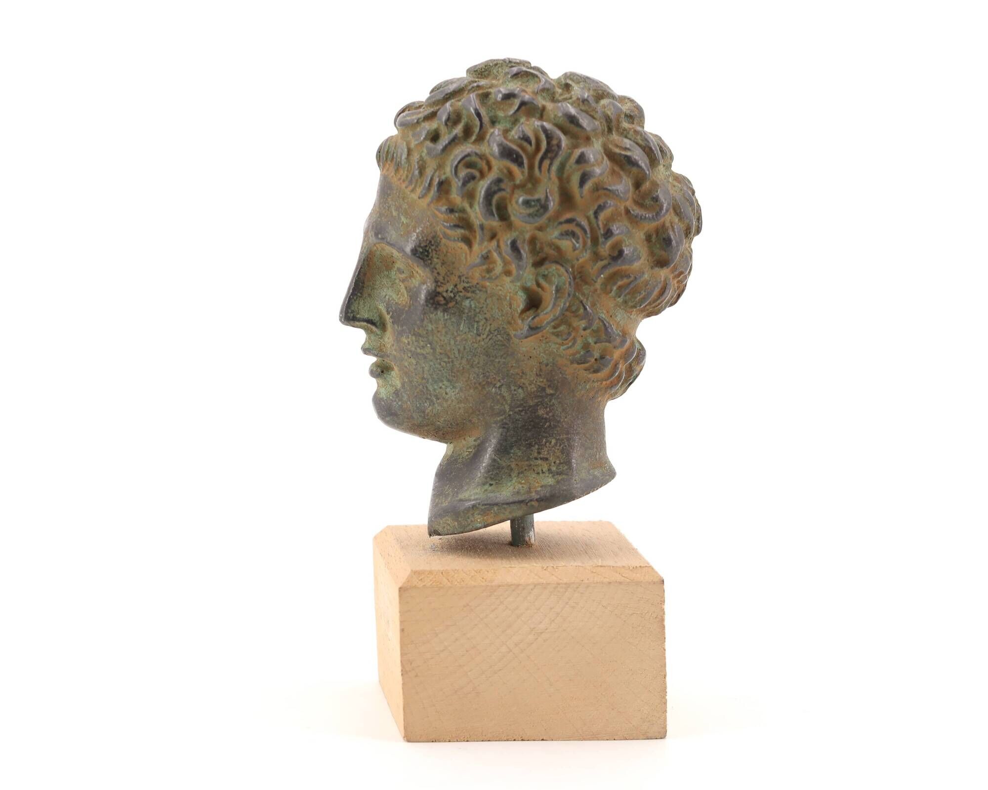 Paperweight bust of Hermes in patinated plaster, 1970s