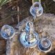 Pair of chandeliers model beads silver metal Christofle