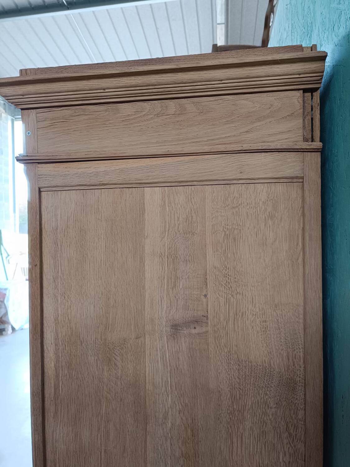 Raw oak cabinet