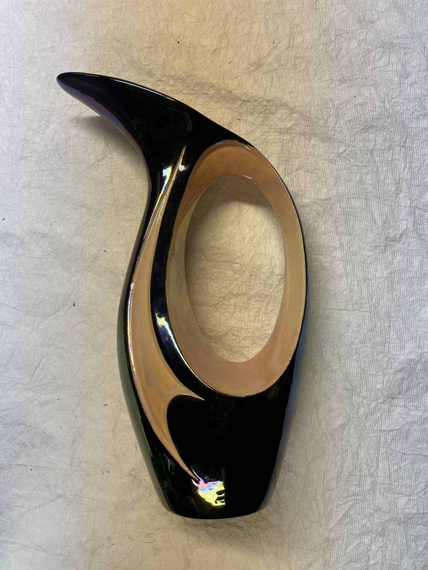 Ceramic vase signed Tess
