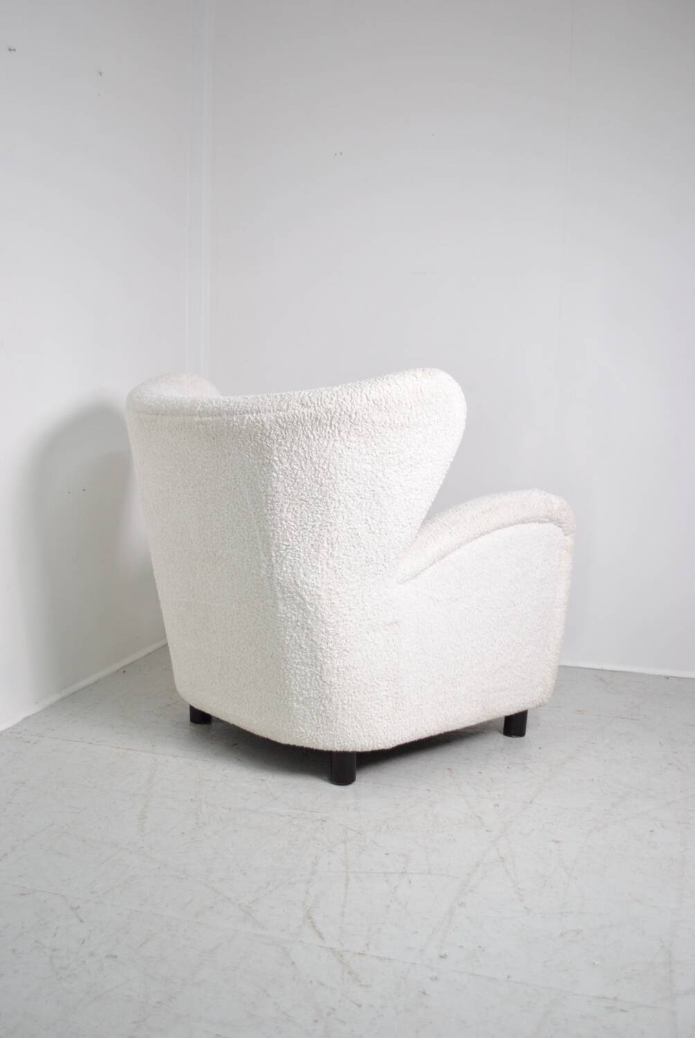 Boucle wing chair