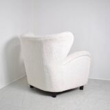 Fauteuil à oreille en bouclette