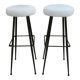 Pair of metal bar top stools in the 60s