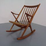 Teak Rocking Chair by Frank Reenskaug for Bramin, Denmark, 1960s
