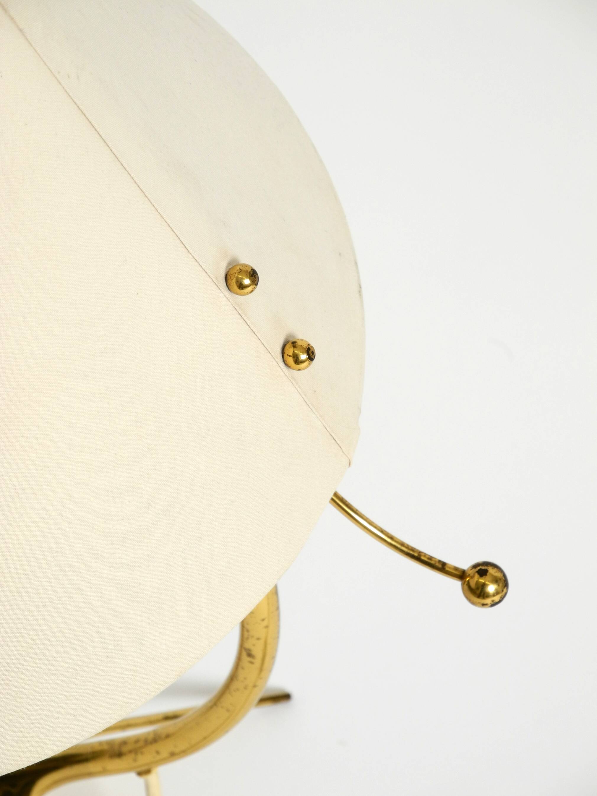 Large mid-century modern brass crow's foot table lamp by Kalmar Austria