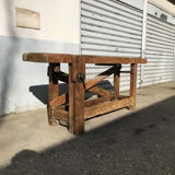 Établi d'atelier en chêne massif