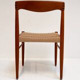 Refurbished set of 4 papercord chairs by H. Klein for Bramin, 1960s