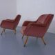 Mid-Century French Organic Mohair Lounge Chairs, 1950s, Set of 2