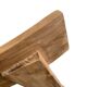 Chaise en bois massif avec assise aspect lin