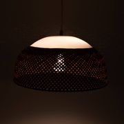 Lampe suspendue en osier du Japon des années 1970