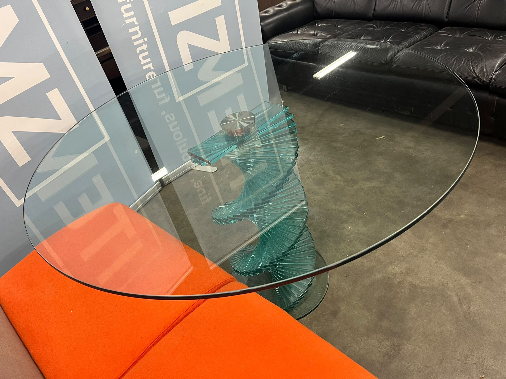 Vintage twisted glass table from the 90s.