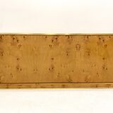 Enfilade loupe d'elm and brass 1970s