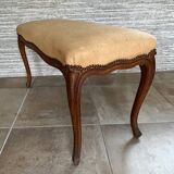 1900 Louis XV style bench in walnut, bench seat