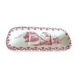 Plat de service long tulipe sarreguemines 22,5 cm x 9 cm environ