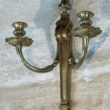 Pair of Louis XVI style bronze wall sconces