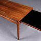 Table basse danoise vintage en palissandre par Ole Wanscher, 1970