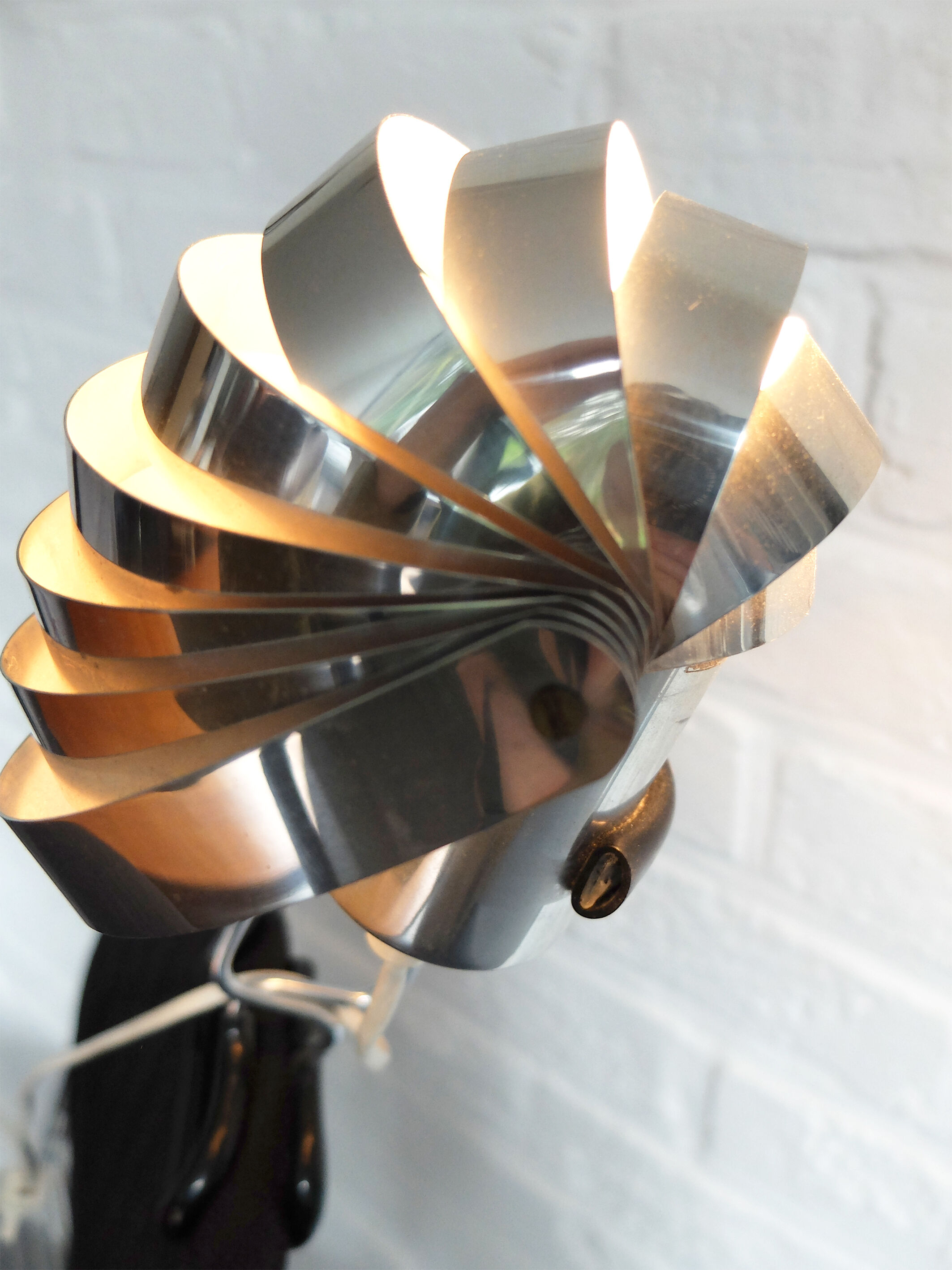 Adjustable metal clip lamp, fan, 1980s
