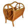 Vintage woven rattan magazine rack