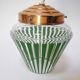 Vintage green striped glass pendant light