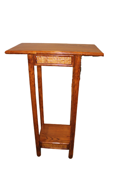 Wooden console and rattan "maugrion"