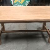 Old artisanal farmhouse table solid oak