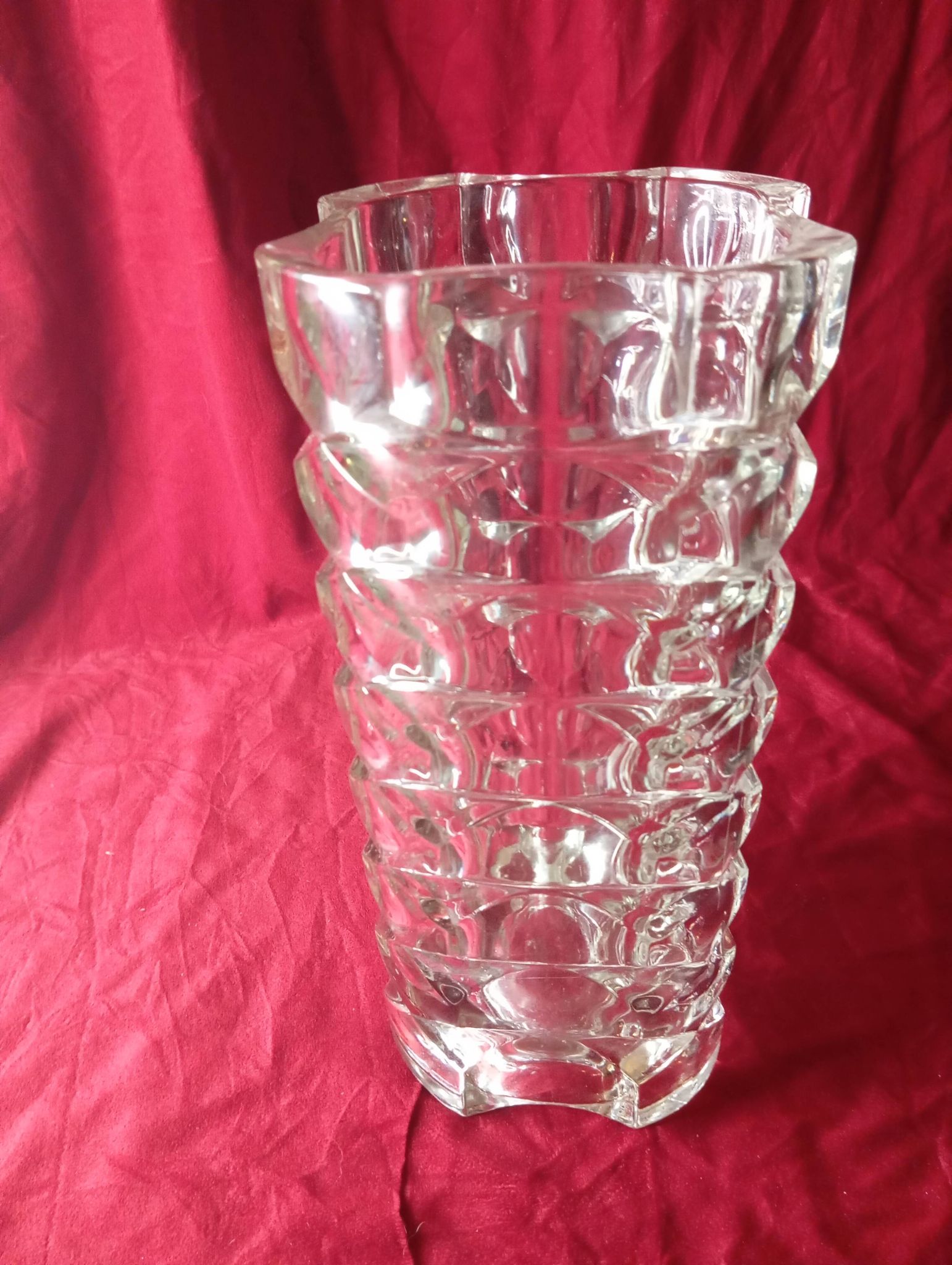 Vase en verre art deco vintage