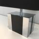 Chrome and black lacquer lamp