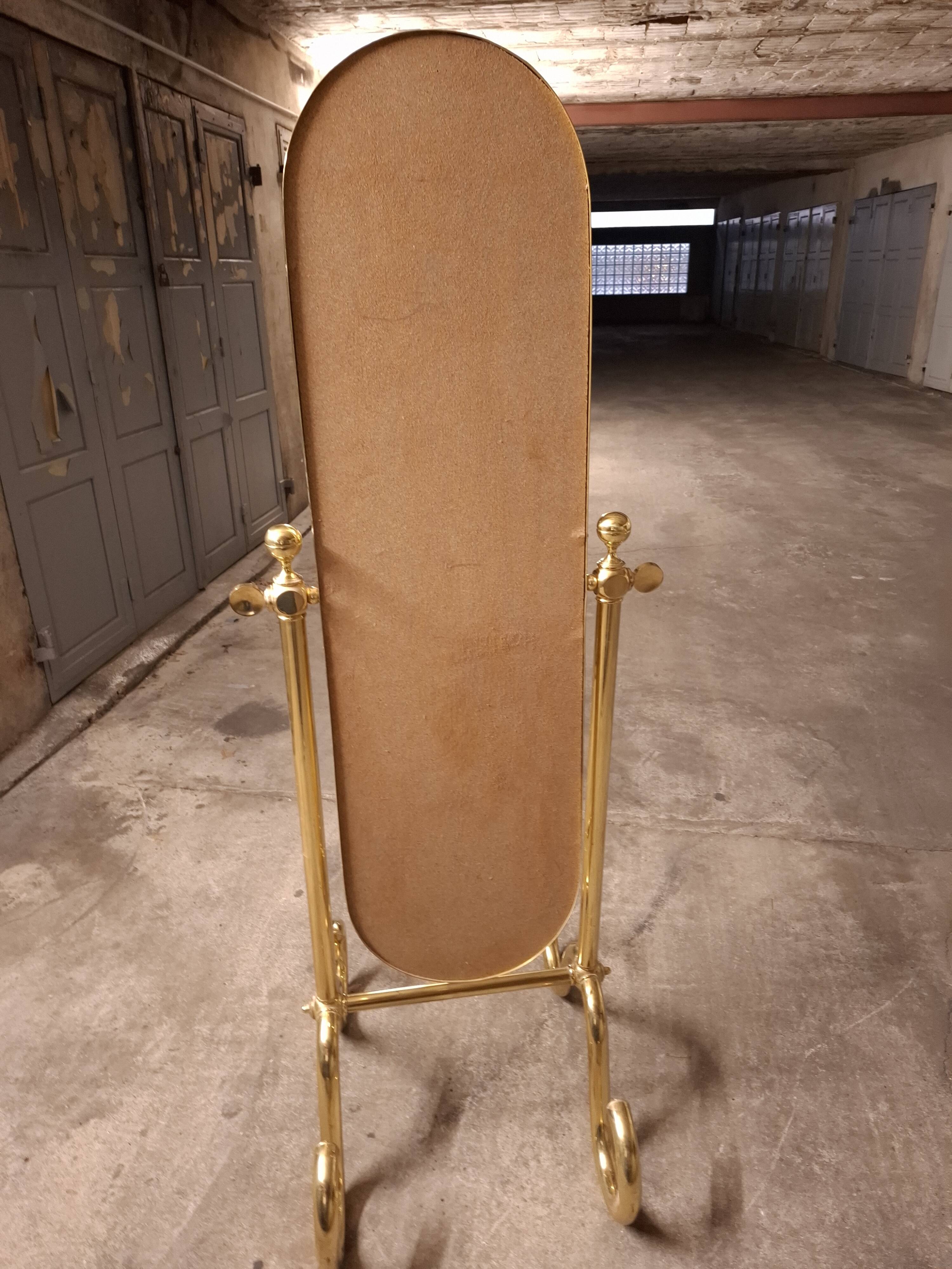 VINTAGE 70'S BRASS MIRROR