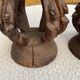 2 Dogon samba stools carved from solid wood