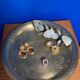 Golden brass tray
