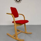 Stokke Varier Actulum red Scandinavian design rocking chair